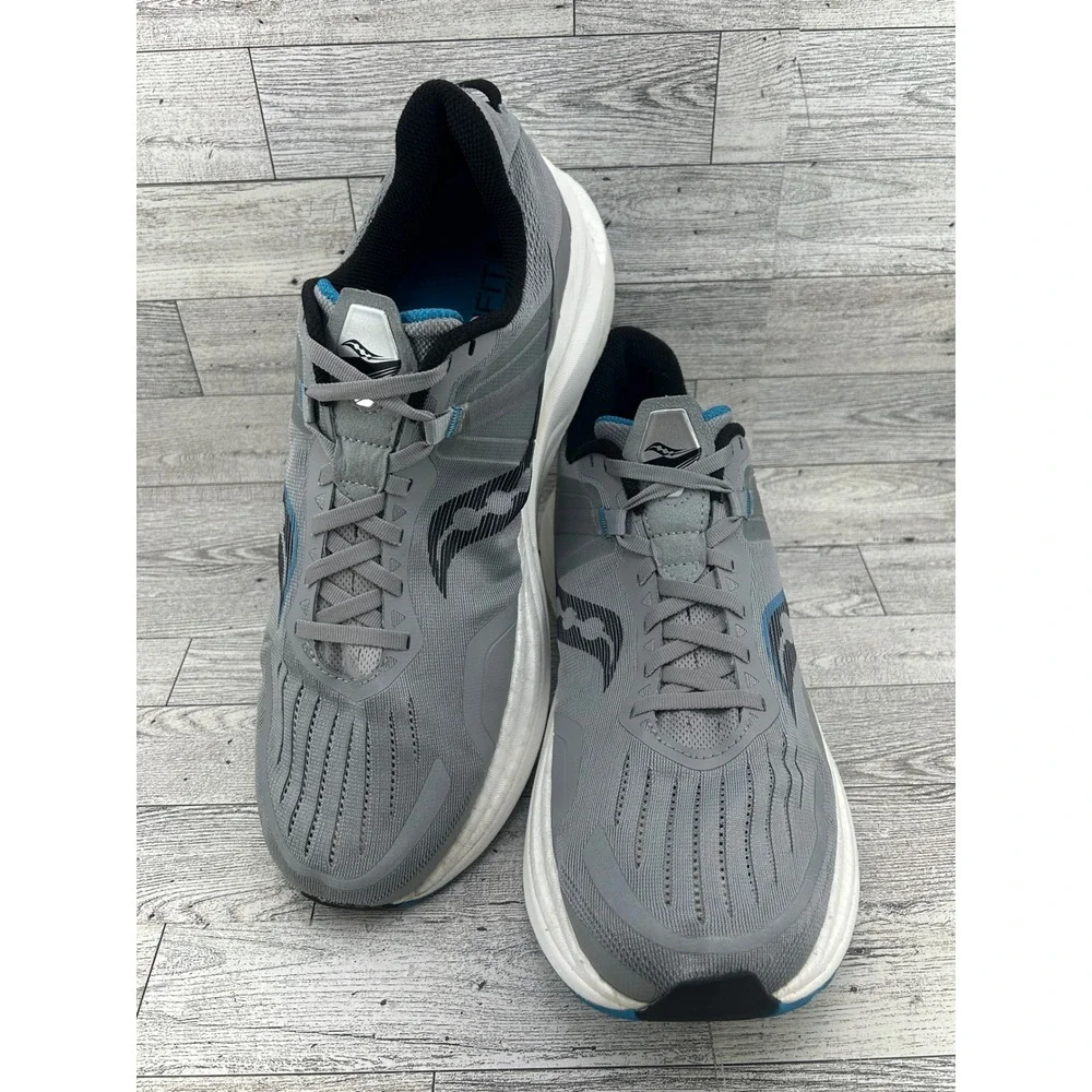 Saucony Triumph 20 Men Running Shoes Grey Black Blue S20721-15 Size 13‎ Wide